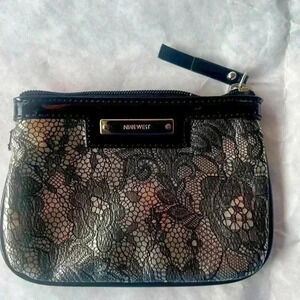 Nine West Gold Black Wristlet